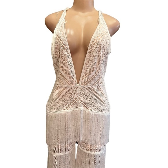 Gypsy Tale by Gia White Boho Fringe Jumpsuit - Picture 2 of 8